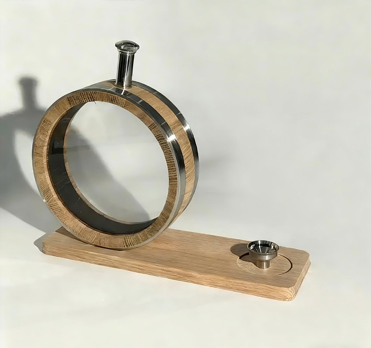 800ml Visual Aging Barrel with Glass Window - Mongolian or American Oak Barrel - Angels' Share Barrels