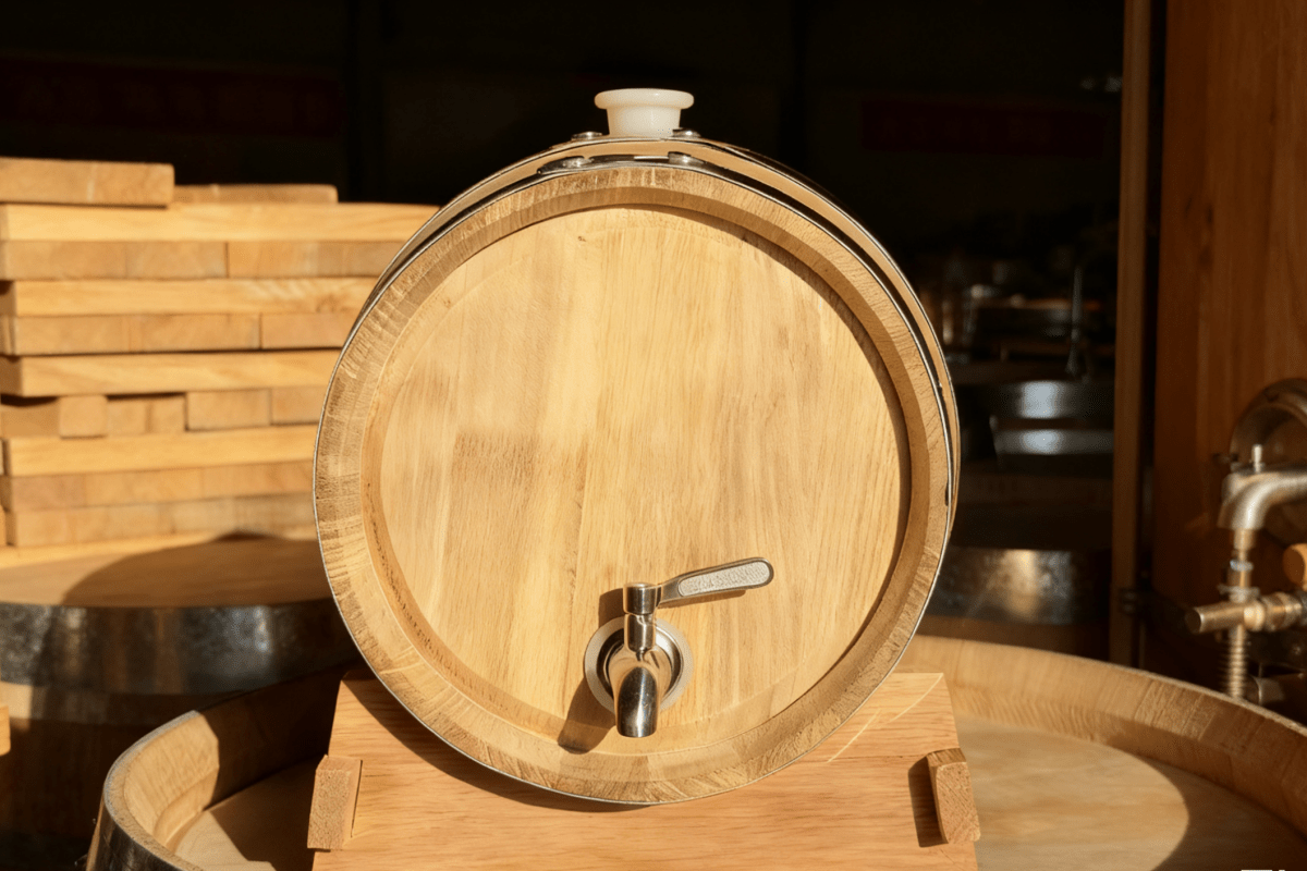 American White Oak Aging Barrel with Stand & Spigot (3L - 125L) new - Angels' Share Barrels