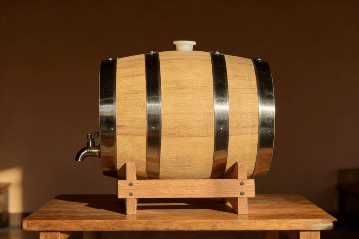 American White Oak Aging Barrel with Stand & Spigot (3L - 125L) new - Angels' Share Barrels